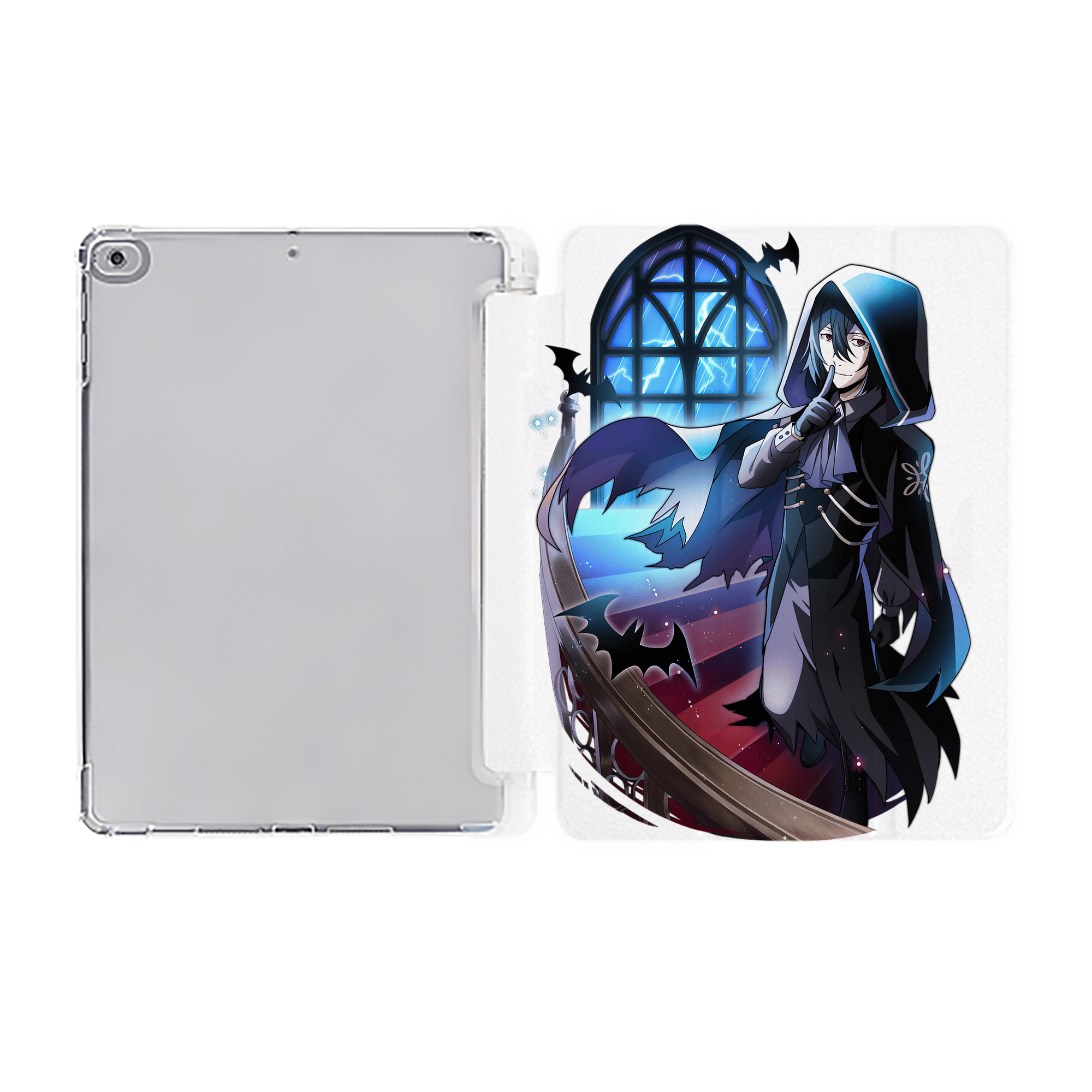 （画像用） 文豪ストレイドッグス Bungo Stray Dogs IPad ケース ペン収納付き 三つ折りスタンド PUレザー×シリコン 対応機種9.5/10.5/10.9インチ